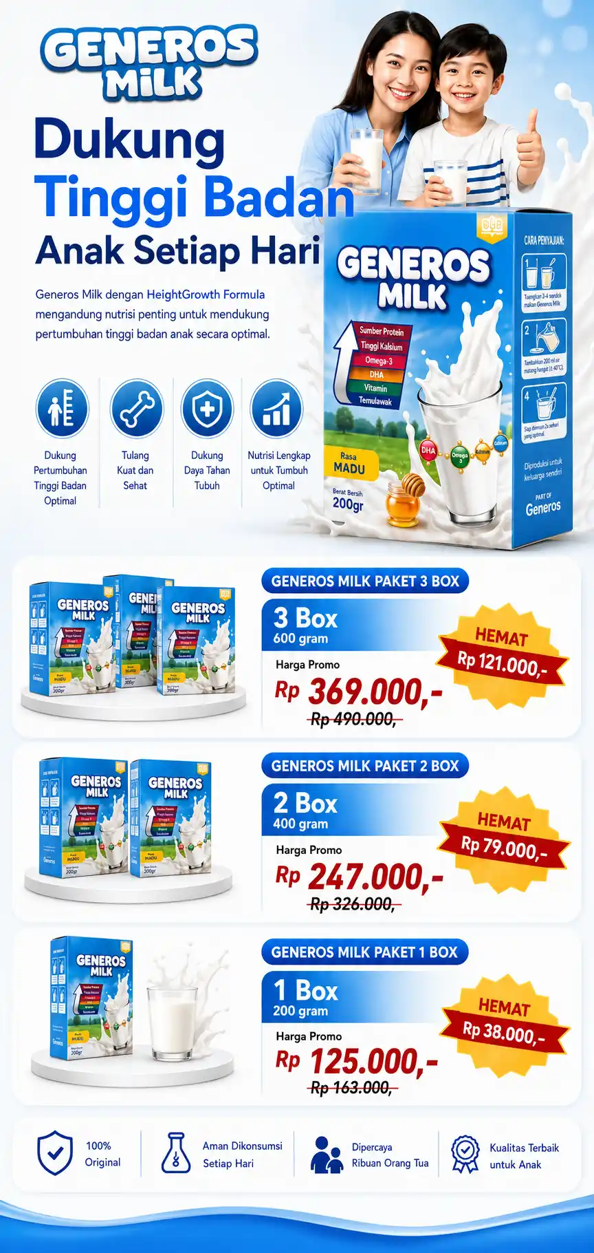 Paket Harga Promo Generos Milk